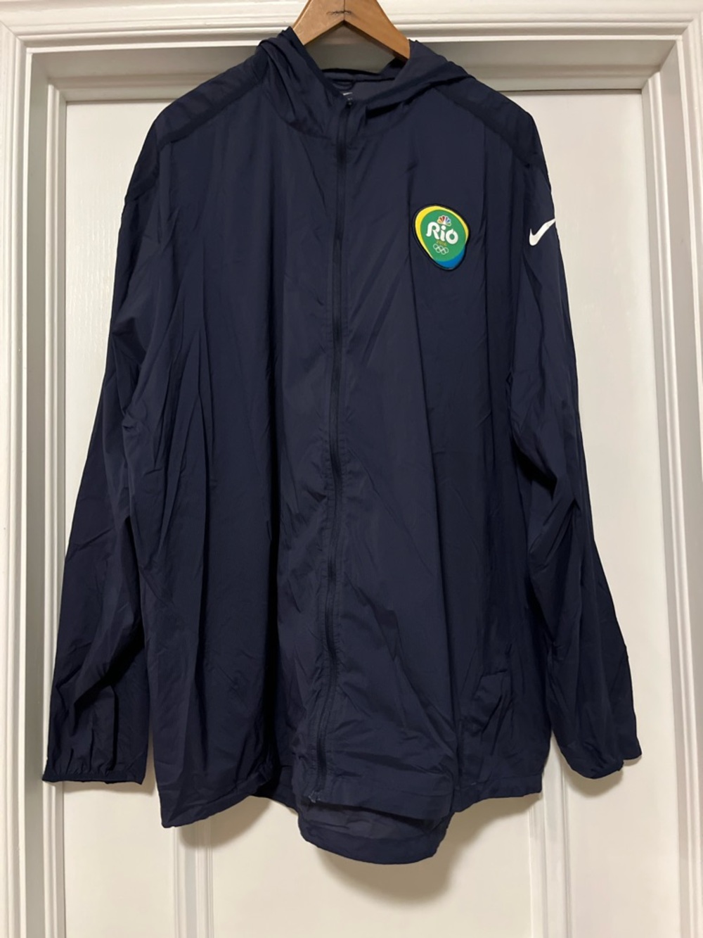 Nike Men’s Size 3XL Rio 2016 Olympics Lightweight Navy Blue Hooded Jacket